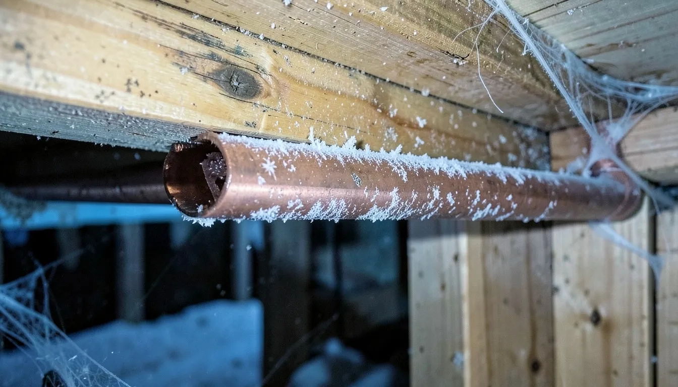 Editorial photograph illustrating frozen pipe repair: complete guide.