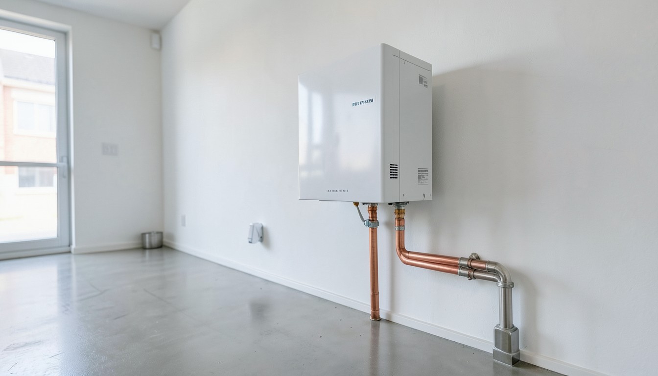 Editorial photograph illustrating tankless water heater installation: the complete guide.