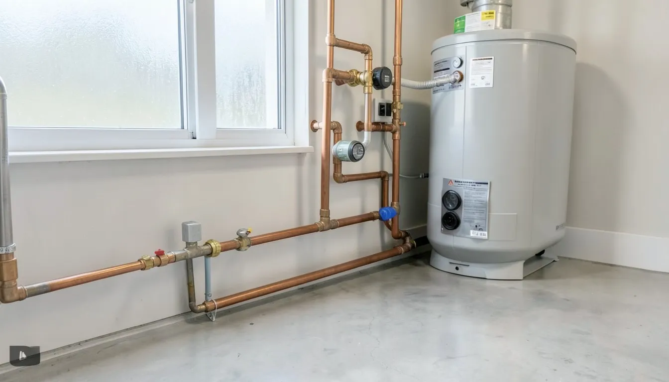 Editorial photograph illustrating water softener installation guide.