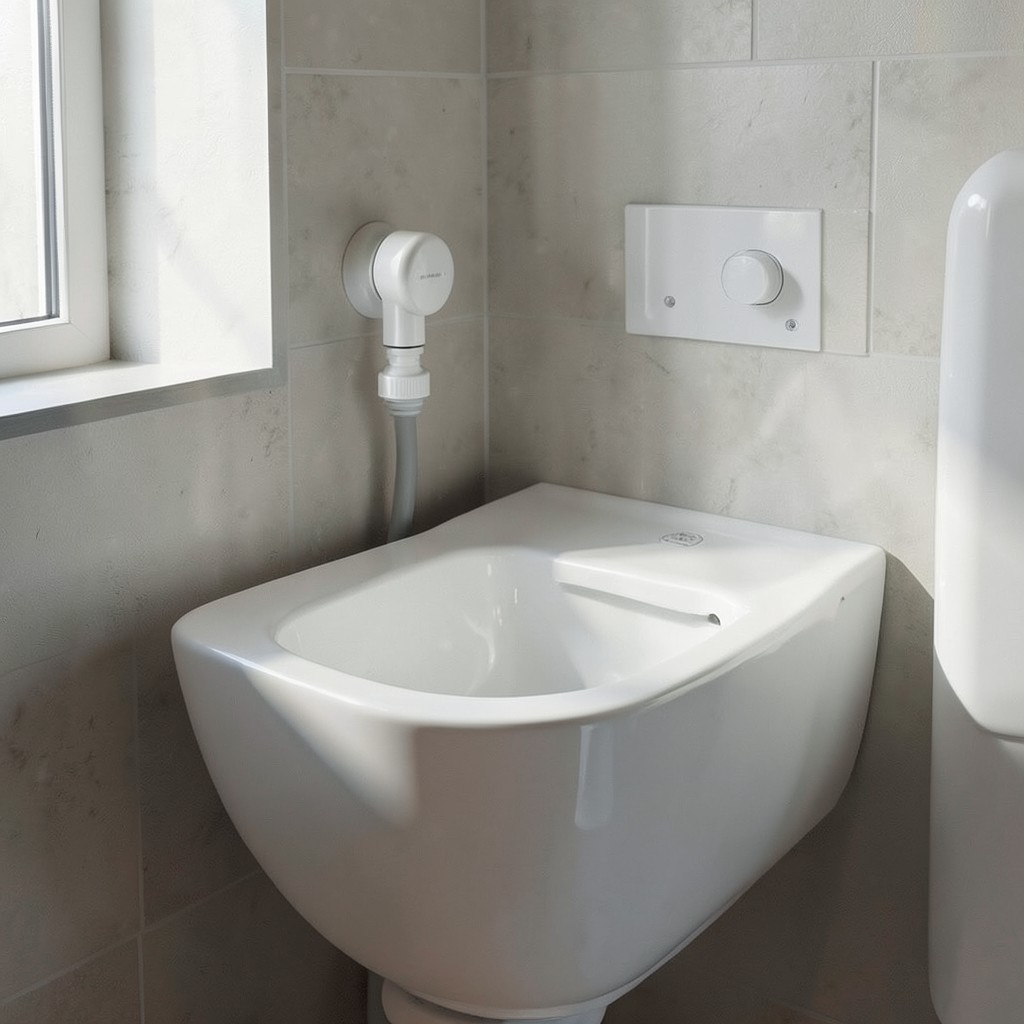 Reference photograph: Bidet (A plumbing fixture or toilet seat attachment that uses a stream of water for per).