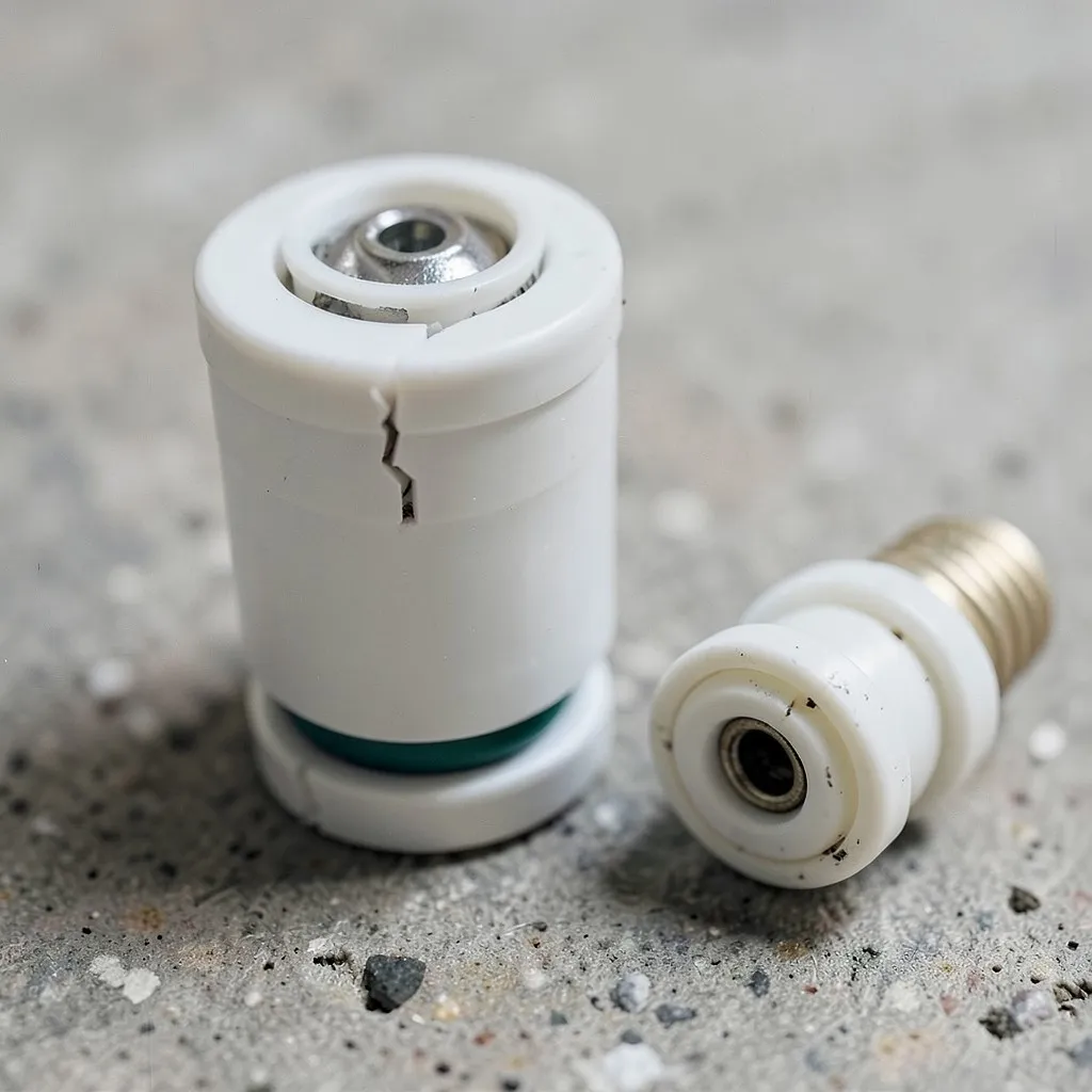 Reference photograph: Faucet Cartridge (The internal valve mechanism inside a cartridge faucet that controls water flow ).