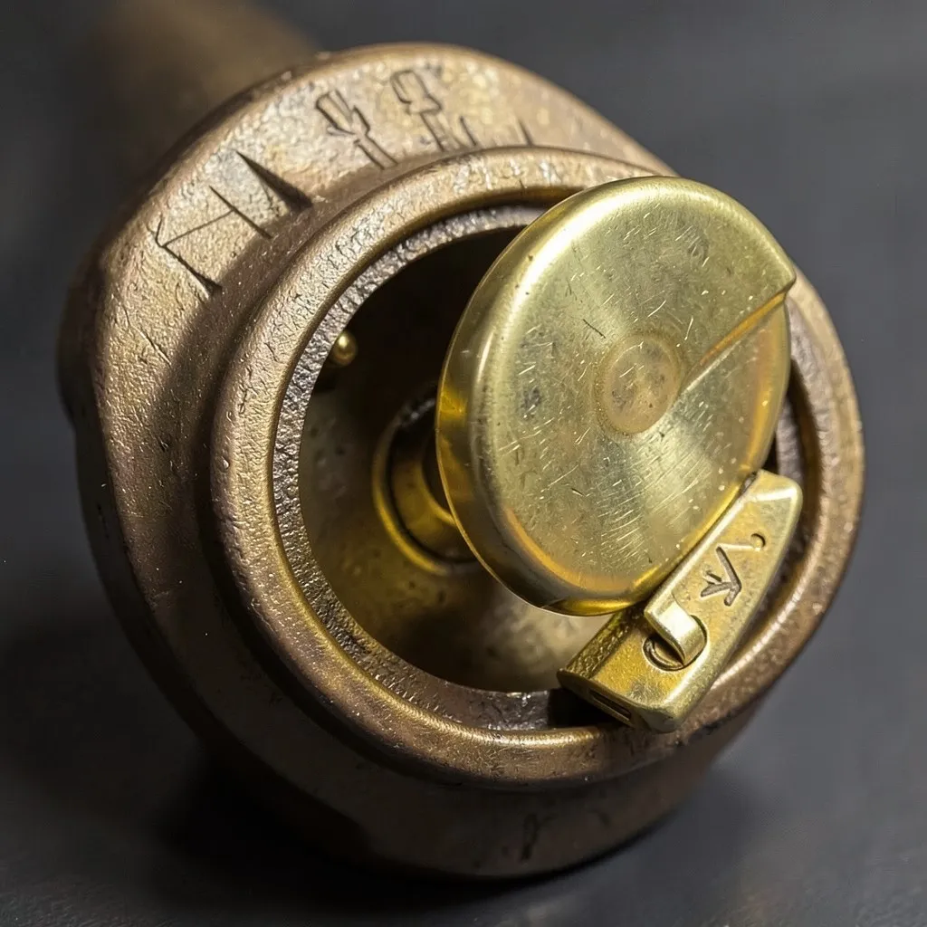 Reference photograph: Check Valve (A one-way valve that allows water or gas to flow in only one direction and autom).