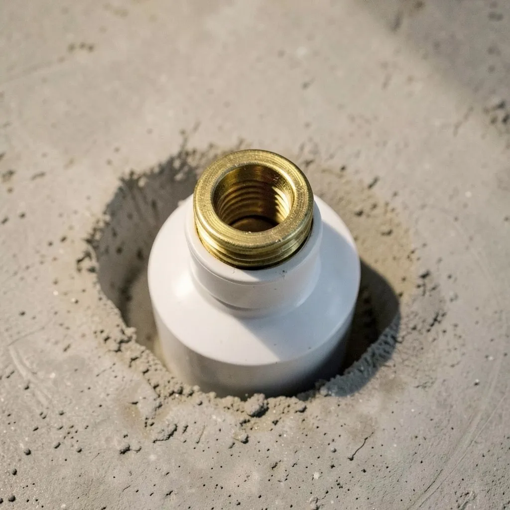 Reference photograph: Cleanout (Capped Y-fitting on a drain line that provides access for snake or hydro-jet equ).