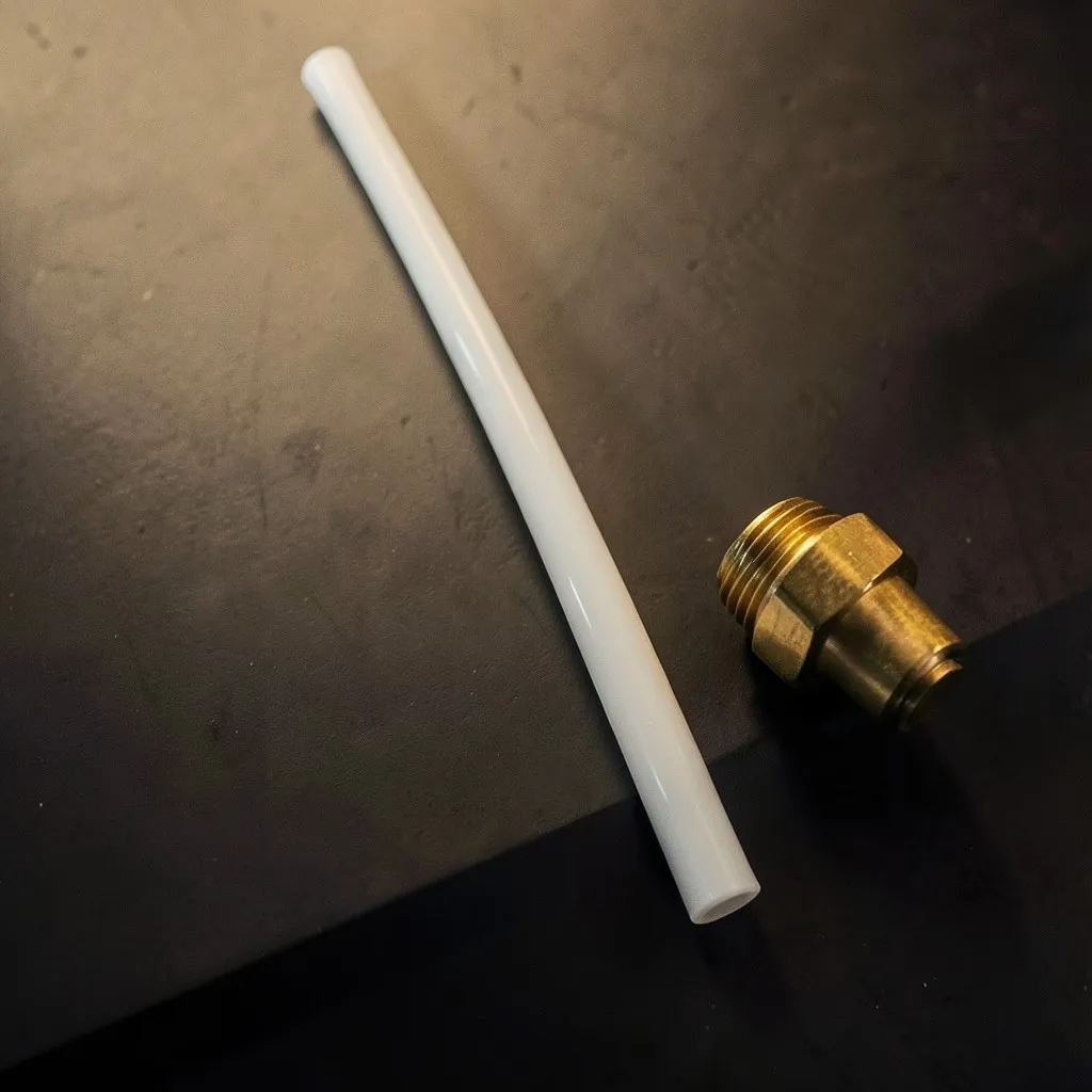 Reference photograph: Dip Tube (Plastic tube inside a water heater that delivers incoming cold water to the bott).