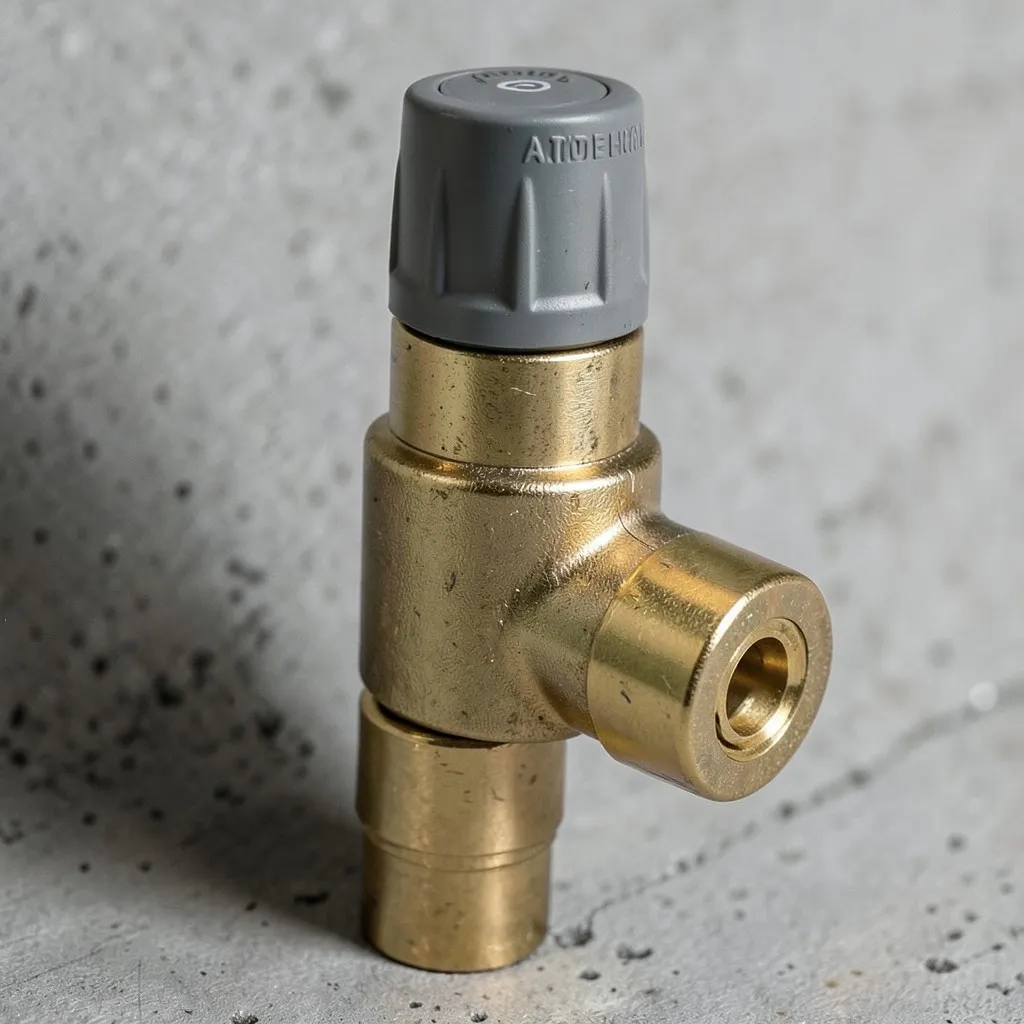 Reference photograph: Mixing Valve (A valve that blends hot and cold water to a set output temperature — used on wat).