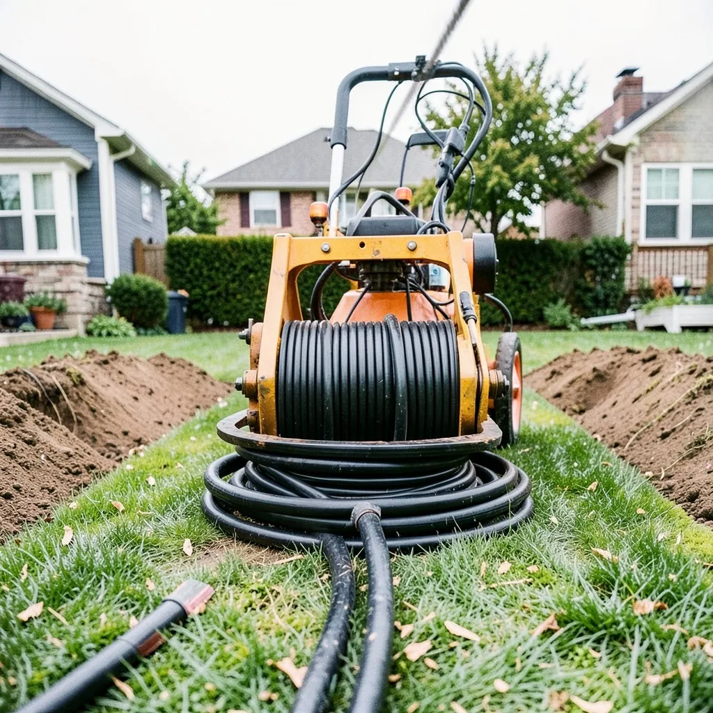 Reference photograph: Pipe Bursting (Trenchless pipe-replacement method that pulls a new pipe through the existing on).