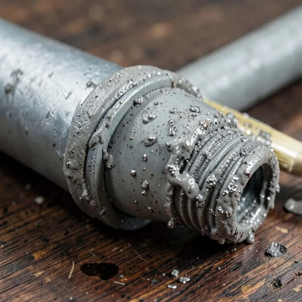 Reference photograph: Pipe Dope (A paste-form thread sealant applied to threaded pipe joints to prevent leaks. Al).
