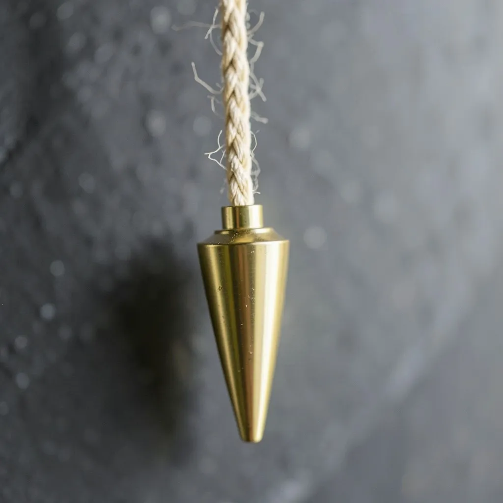 Reference photograph: Plumb Bob (A weight suspended on a string used to establish a true vertical reference line).