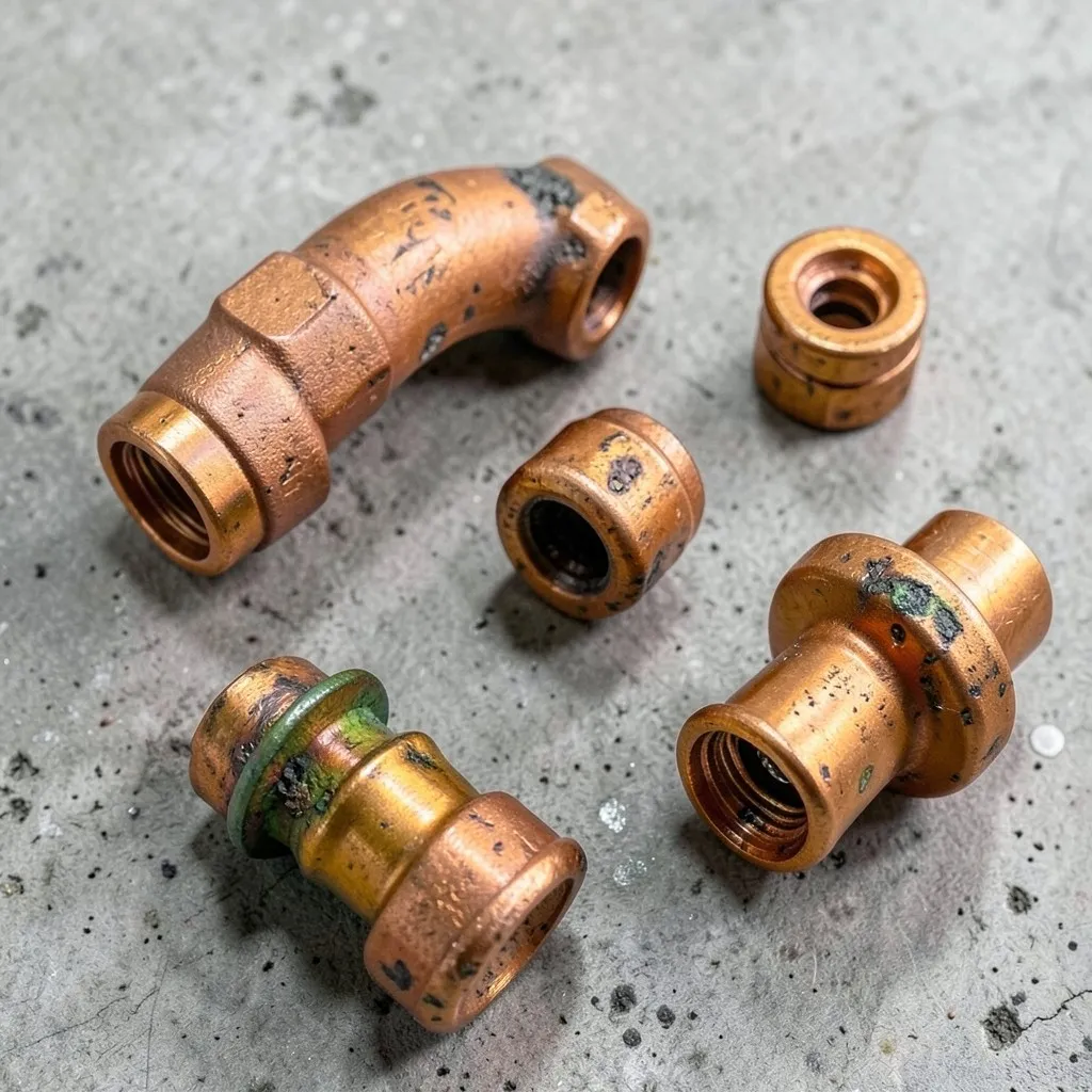 Reference photograph: Plumbing Fittings (Connectors used to join, redirect, or terminate pipes in a plumbing system. Type).