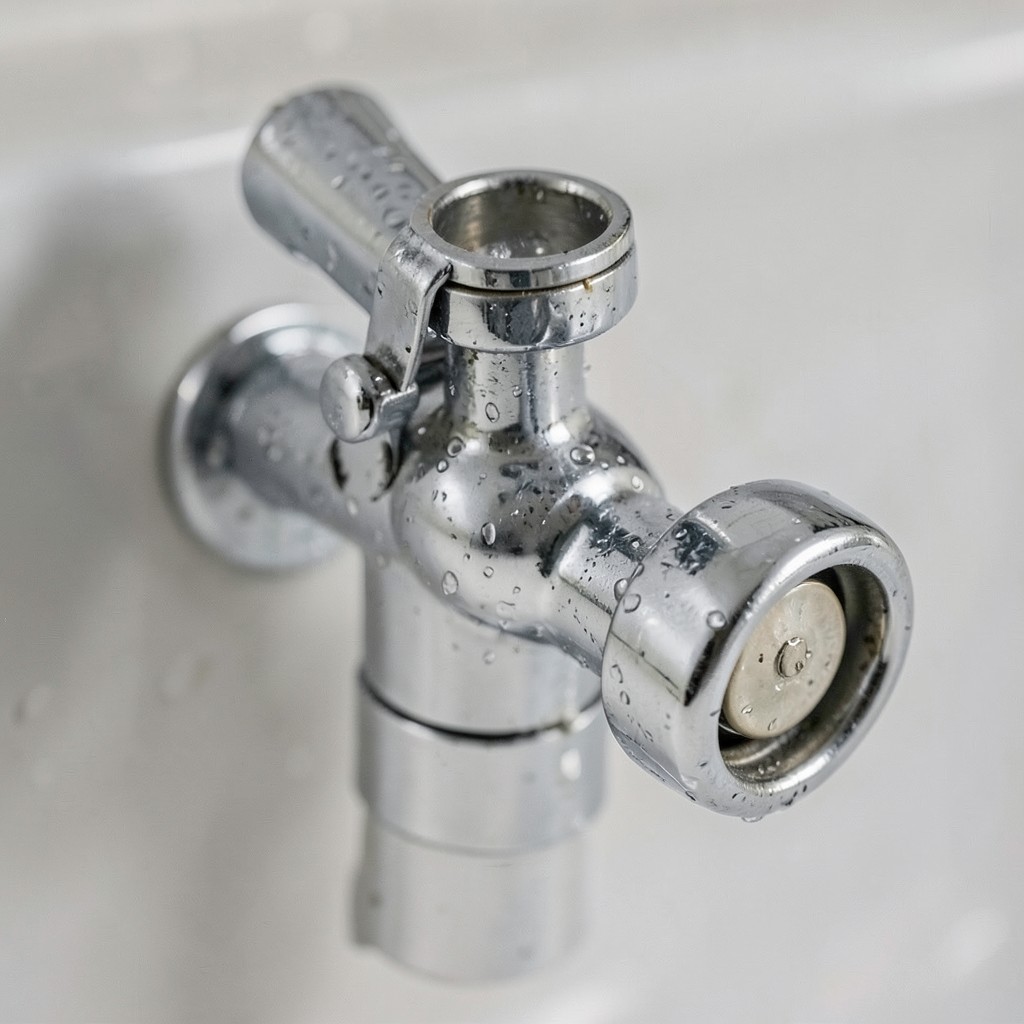 Reference photograph: Pop-Up Drain (The drain assembly in bathroom sinks with a stopper that moves up and down via a).