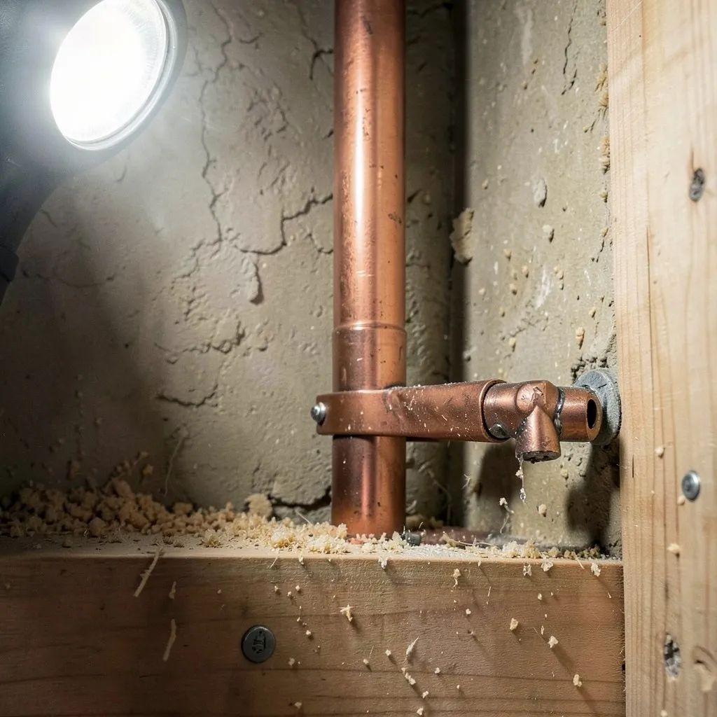 Reference photograph: Riser (A vertical pipe in a plumbing system — either a supply riser carrying water upwa).