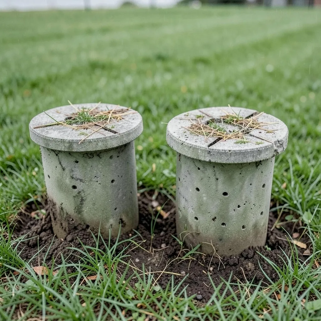 Reference photograph: Septic Tank (An underground tank that collects and provides primary treatment to household wa).