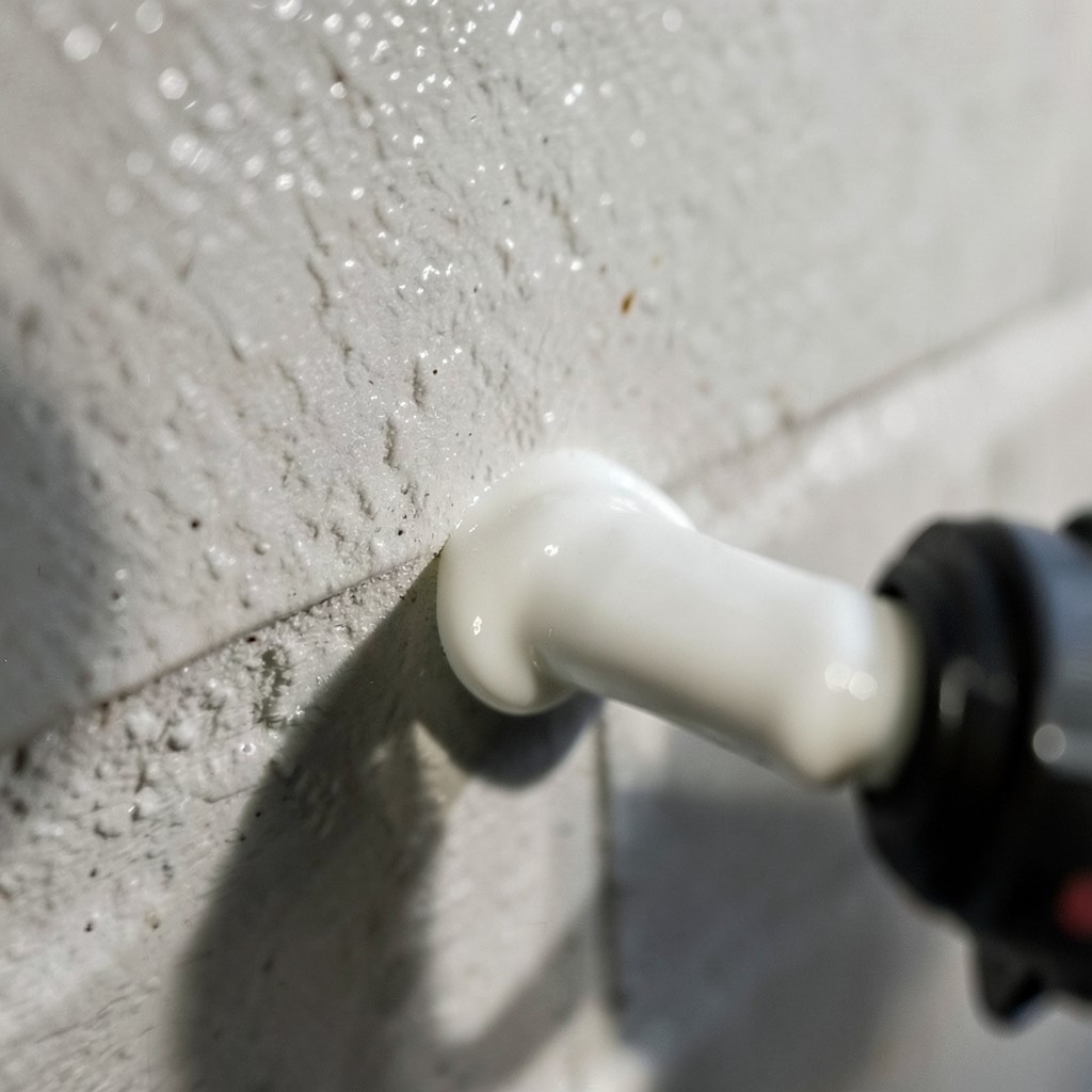 Reference photograph: Silicone Sealant (A flexible, waterproof sealant used around tubs, showers, sinks, and fixtures to).