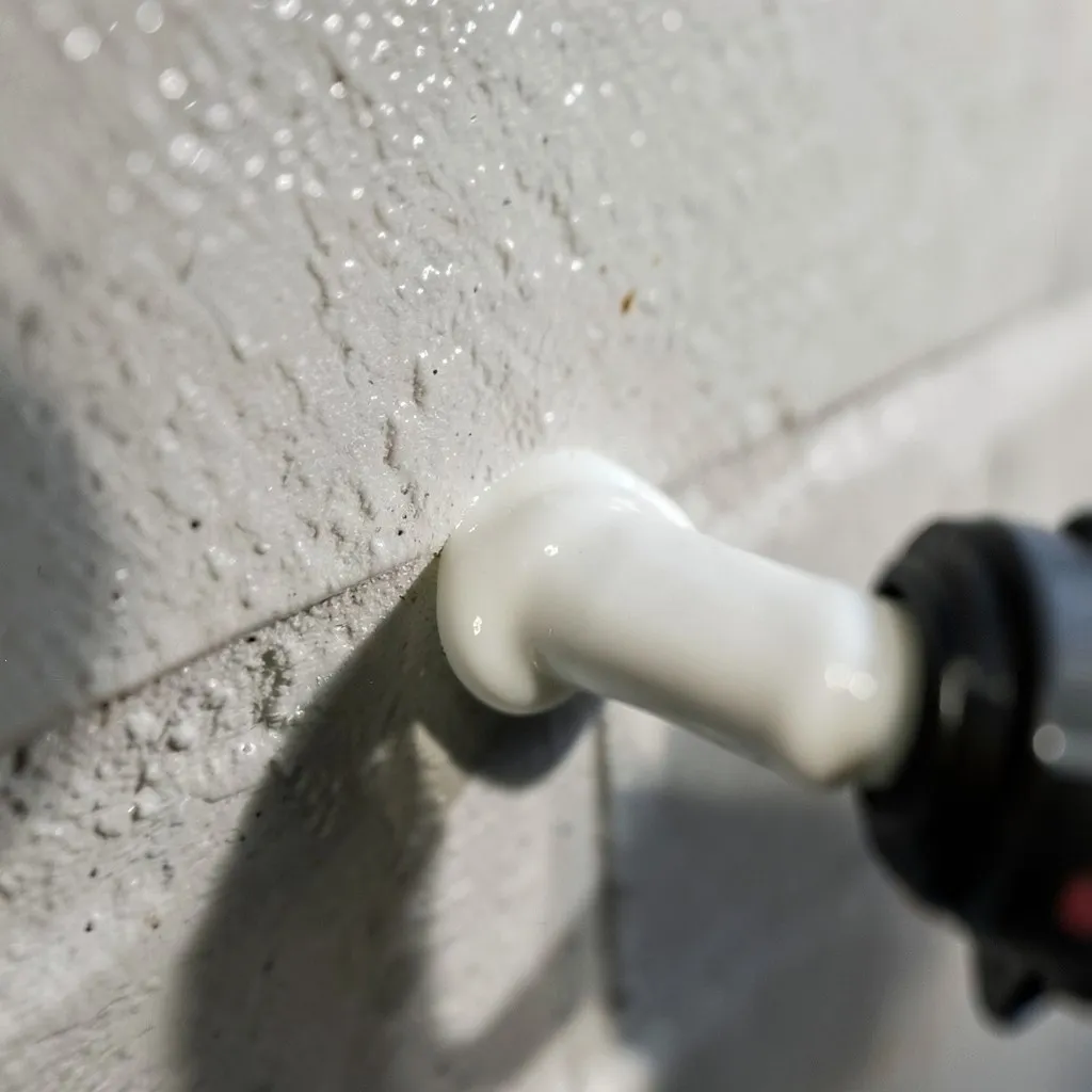 Reference photograph: Silicone Sealant (A flexible, waterproof sealant used around tubs, showers, sinks, and fixtures to).