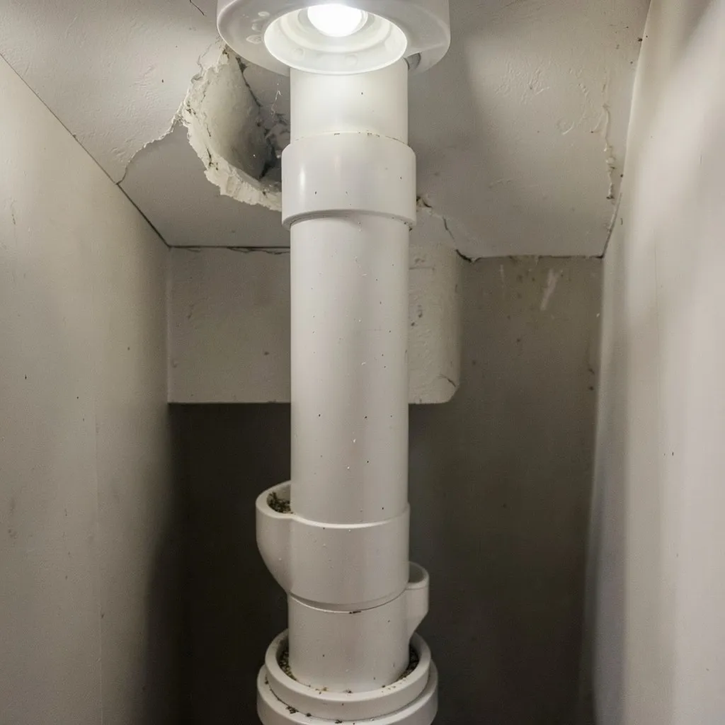 Reference photograph: Standpipe (A vertical pipe that provides an indirect drain connection for washing machines ).