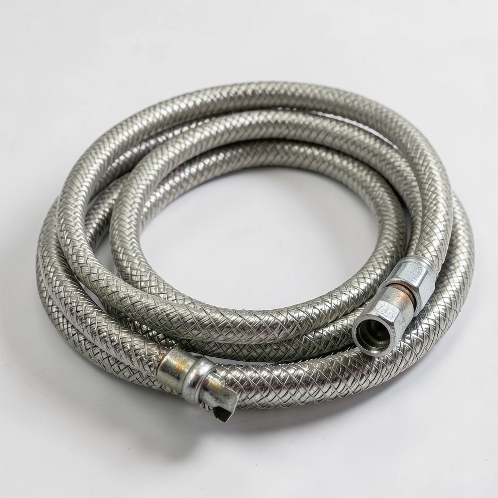 Reference photograph: Supply Line (The flexible hose that connects a shutoff valve (angle stop) to a faucet, toilet).