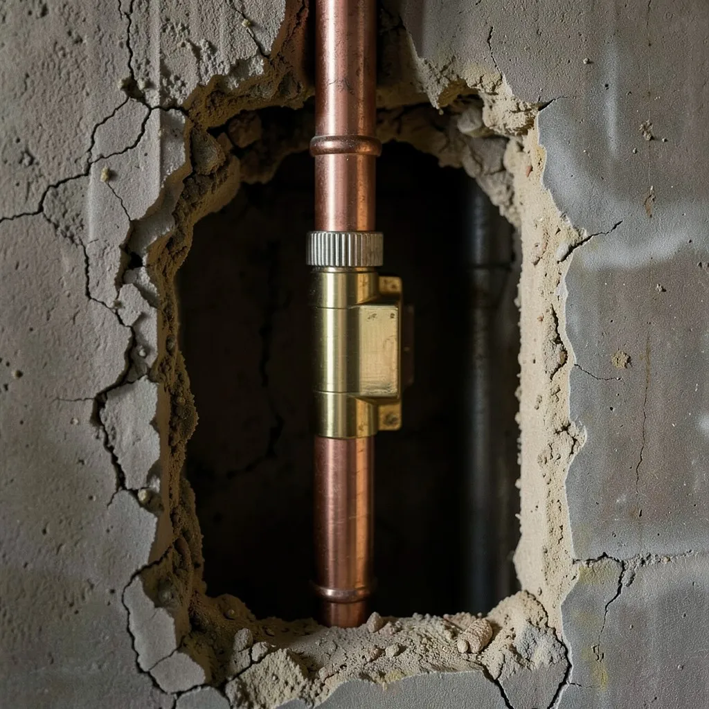 Reference photograph: Water Hammer (Loud banging or thudding noise in pipes when a valve closes suddenly, caused by ).