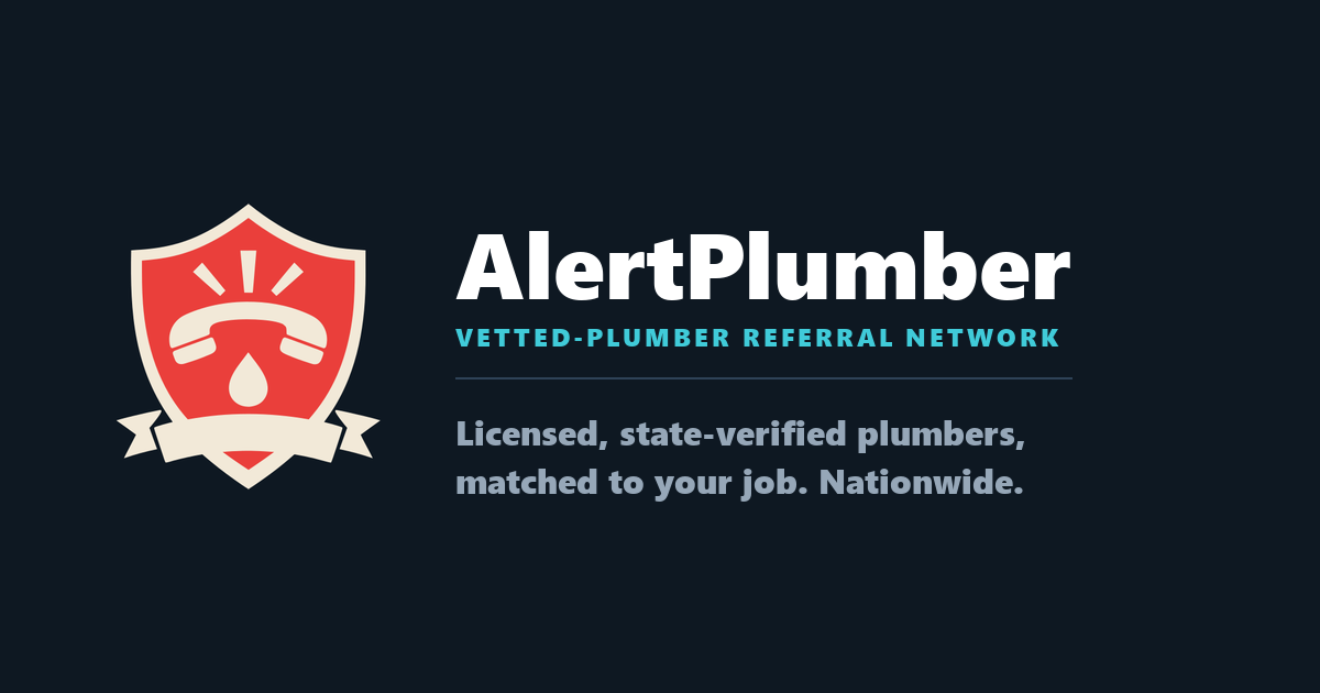 AlertPlumber website preview